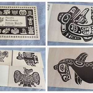 Vintage Pacific Northwest Indian Motifs post cards Indigenous